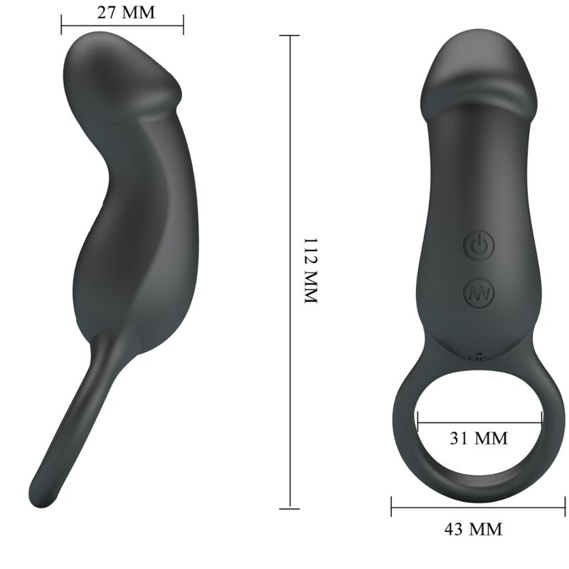 PRETTY LOVE - TRAE RING & VIBRATOR BLACK - 5
