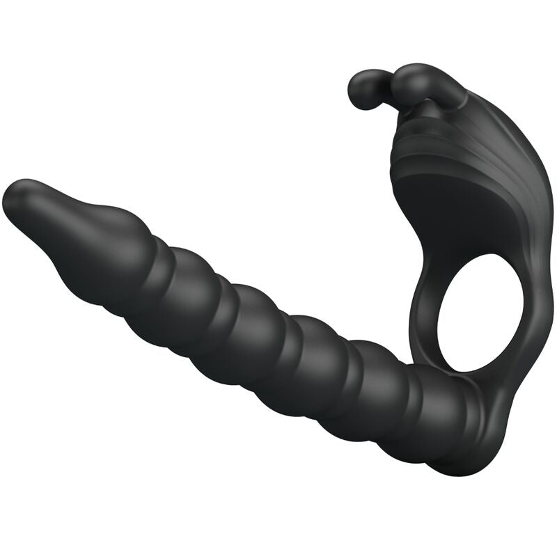 PRETTY LOVE - BLACKNEY PENIS RING WITH BLACK VIBRATOR PLUG - 4