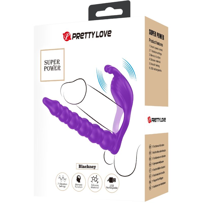 PRETTY LOVE - ANNEAU PÉNIS BLACKNEY AVEC PLUG VIBRATEUR LILA