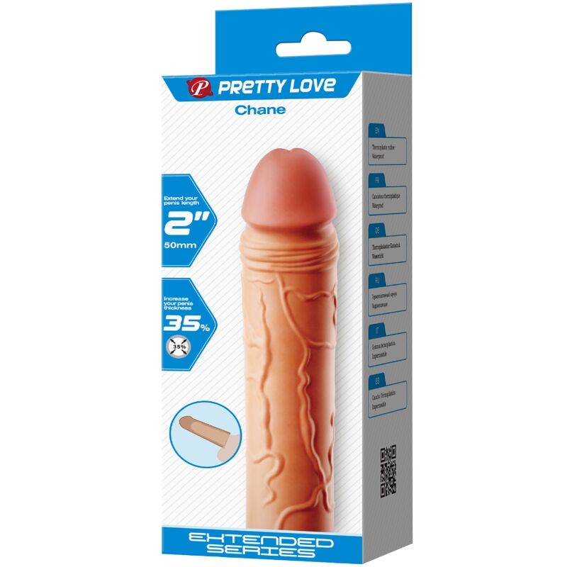 PRETTY LOVE - CHANE PENIS EXTENDER COVER FLESH - 6