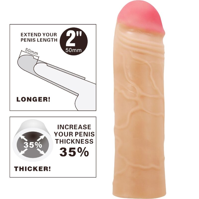 PRETTY LOVE - CHANE PENIS EXTENDER COVER FLESH - 5