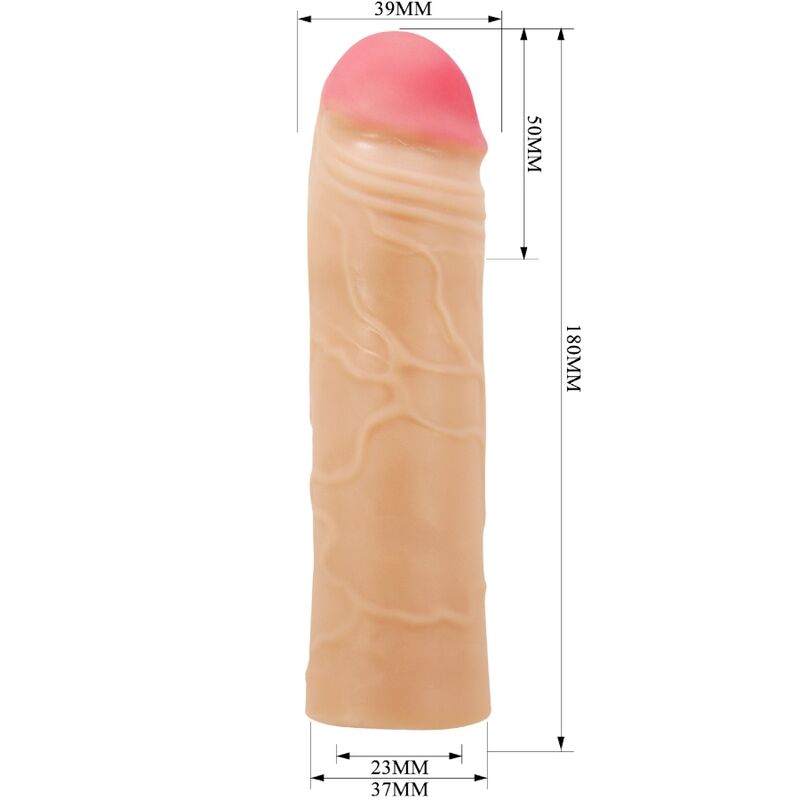 PRETTY LOVE - CHANE PENIS EXTENDER COVER FLESH - 4