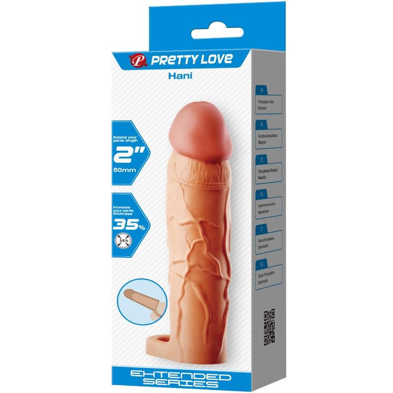 PRETTY LOVE - CHANE PENIS EXTENDER COVER FLESH - 6