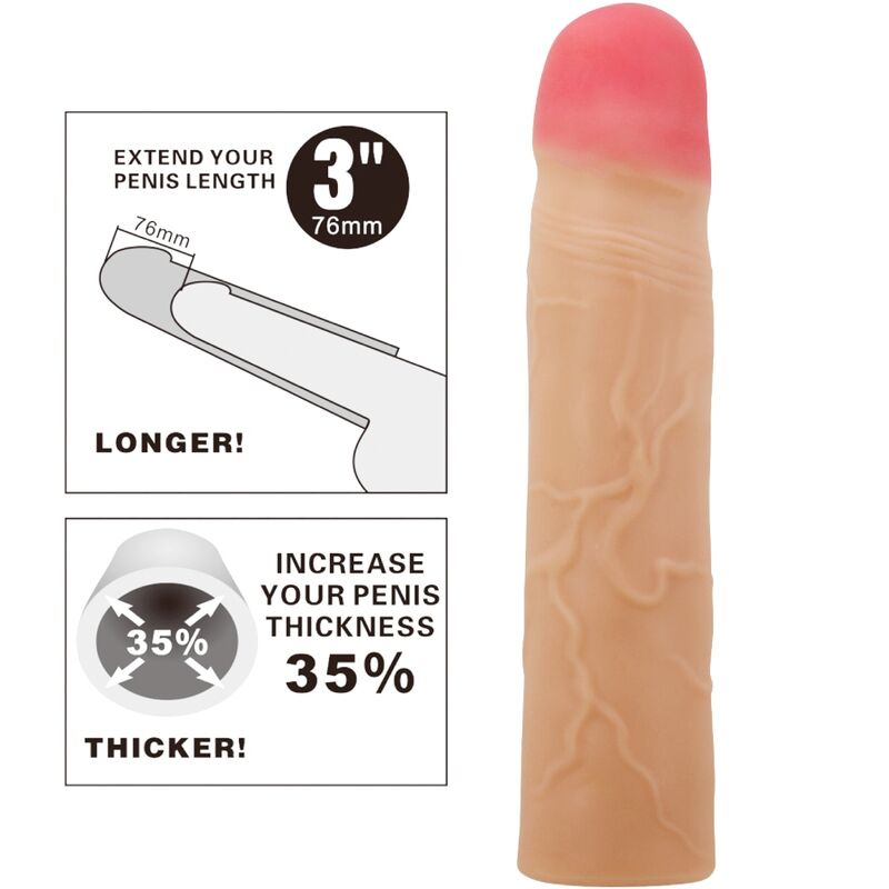 PRETTY LOVE - KYLIAN PENIS EXTENDER COVER FLESH - 5