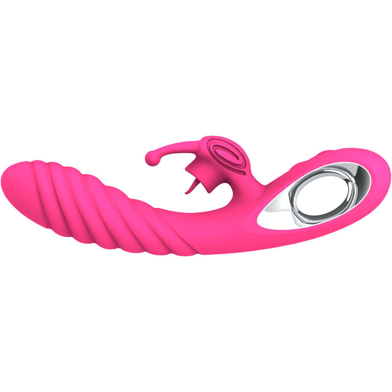 ARMONY - VIBRATEUR VICKY RABBIT AVEC ANNEAU DE TIRAGE FUCHSIA