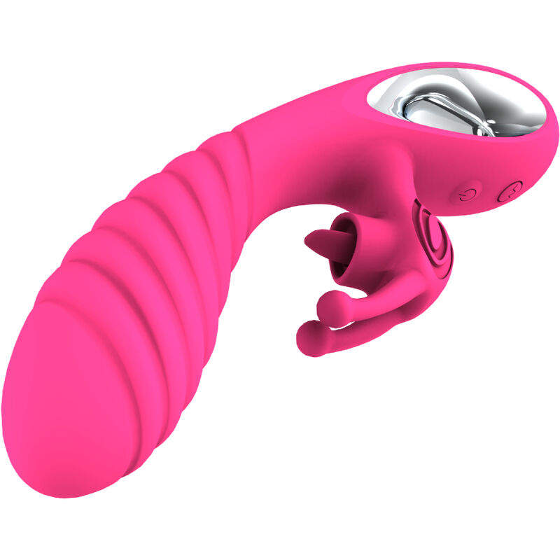ARMONY - VIBRATEUR VICKY RABBIT AVEC ANNEAU DE TIRAGE FUCHSIA