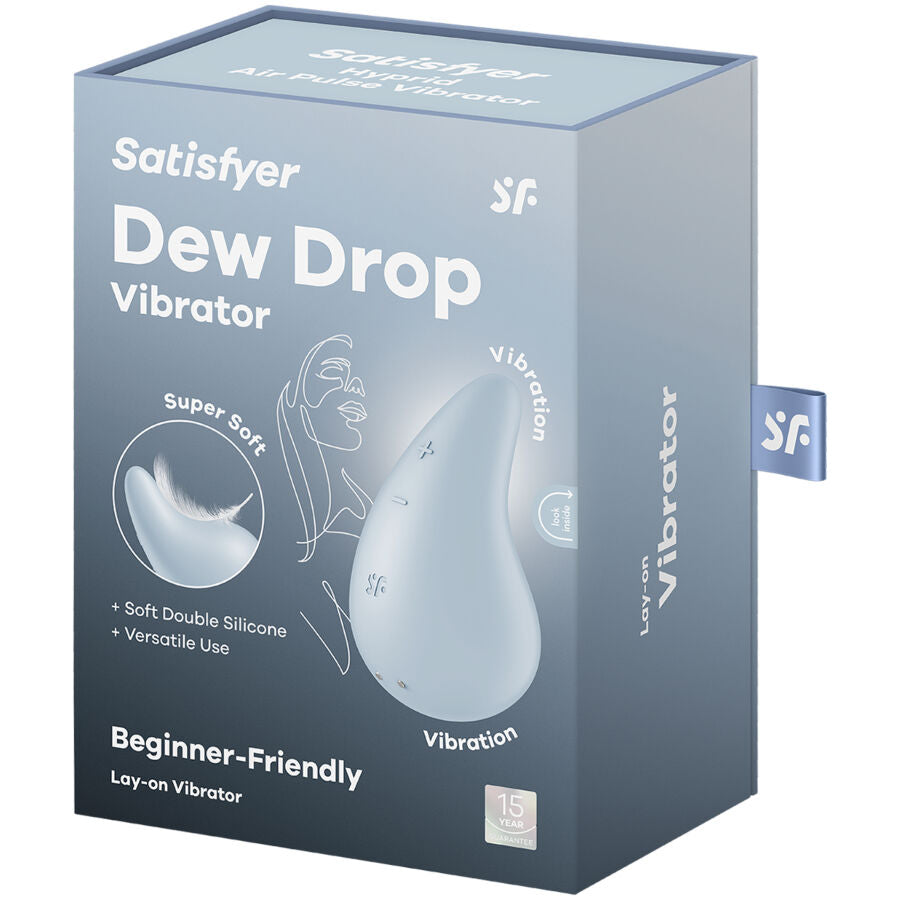 SATISFYER - DEW DROP LAY-ON BLUE VIBRATOR