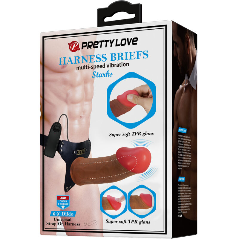PRETTY LOVE - STARKS HARNAIS BRIEFS GODE VIBRANT MULTI-VITESSES 17,5 CM MARRON CLAIR