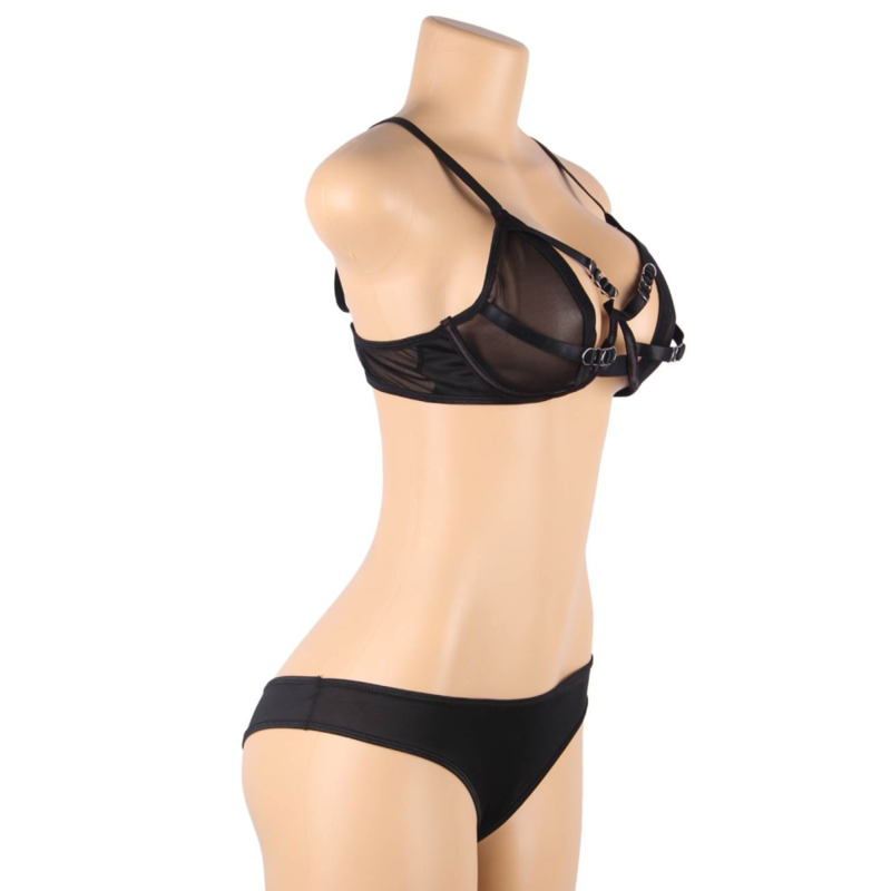SUBBLIME - TWO PIECE SET OF TRANSPARENCY BRA AND S/M STRIPS - 8