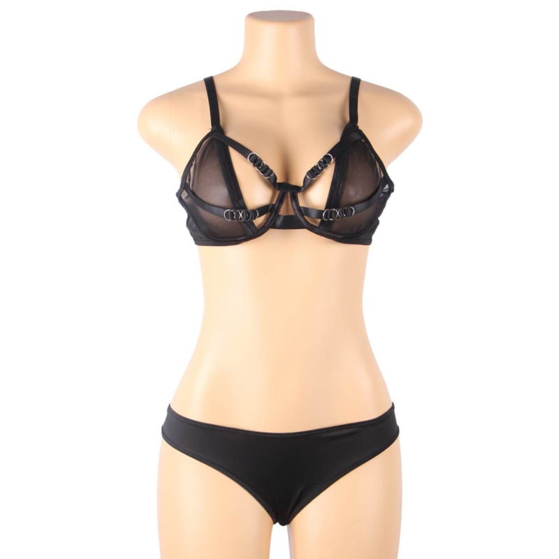 SUBBLIME - TWO PIECE SET OF TRANSPARENCY BRA AND S/M STRIPS - 6