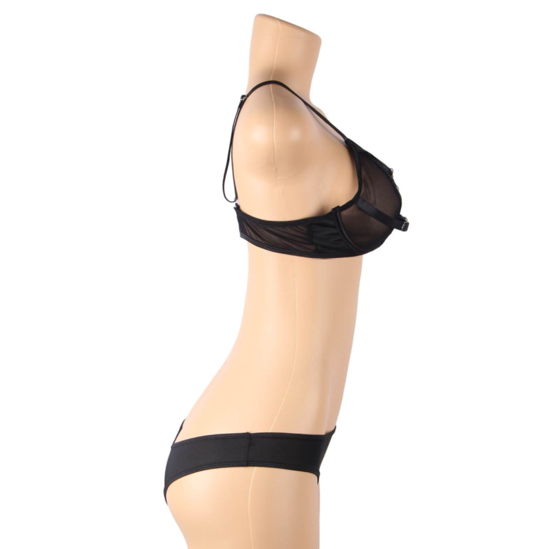SUBBLIME - TWO PIECE SET OF TRANSPARENCY BRA AND S/M STRIPS - 5