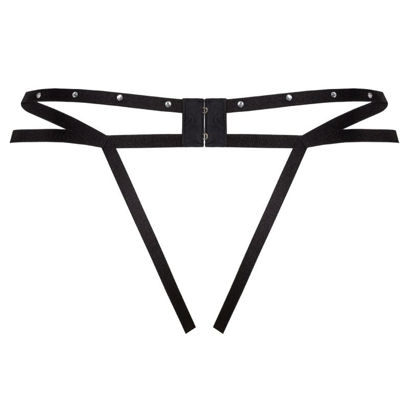 LIVCO CORSETTI FASHION - NOMADE THONG CROTCHLESS BLACK - 1
