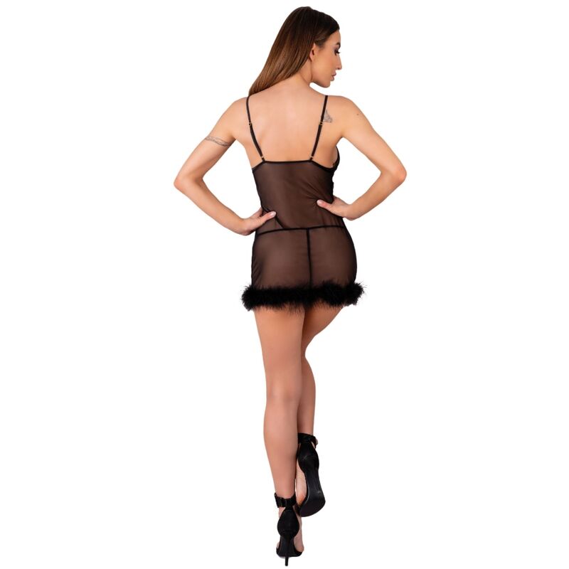 LIVCO CORSETTI FASHION - ZERUNAM SET BABYDOLL + BLACK THONG - L/XL - 7