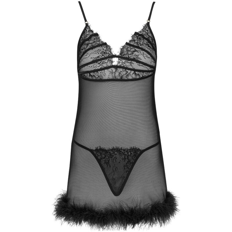 LIVCO CORSETTI FASHION - ZERUNAM BABYDOLL + BLACK THONG SET