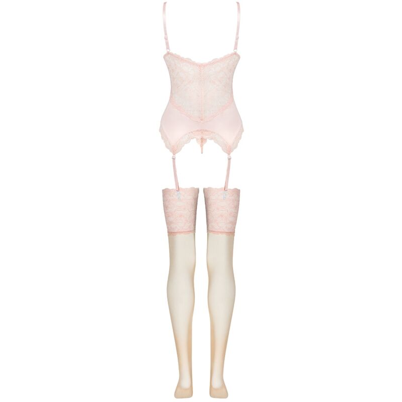 LIVCO CORSETTI FASHION - PERSINNE PEACH SET CORSET + PANTY + STOCKINGS - 2