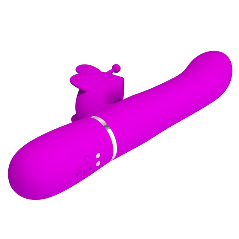 PRETTY LOVE - MULTIFUNCTION RABBIT VIBRATOR 4 IN 1 BUTTERFLY FUCHSIA - 4