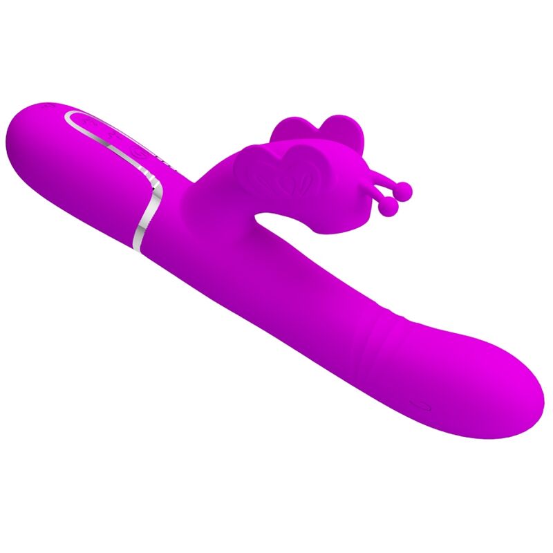 PRETTY LOVE - MULTIFUNCTION RABBIT VIBRATOR 4 IN 1 BUTTERFLY FUCHSIA - 3