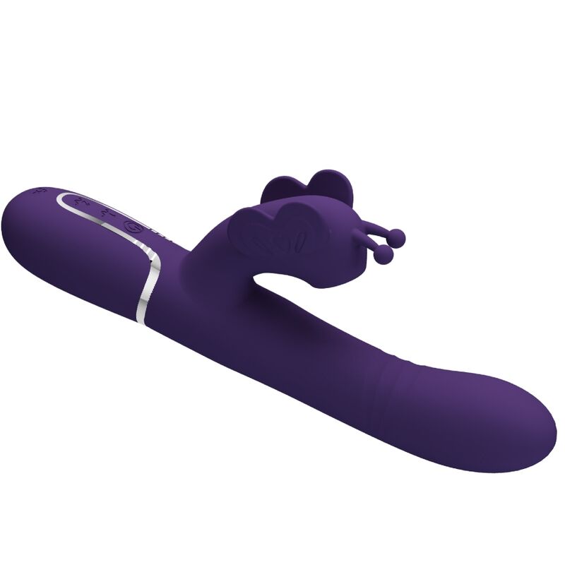PRETTY LOVE - MULTIFUNCTION RABBIT VIBRATOR 4 IN 1 BUTTERFLY PURPLE - 6