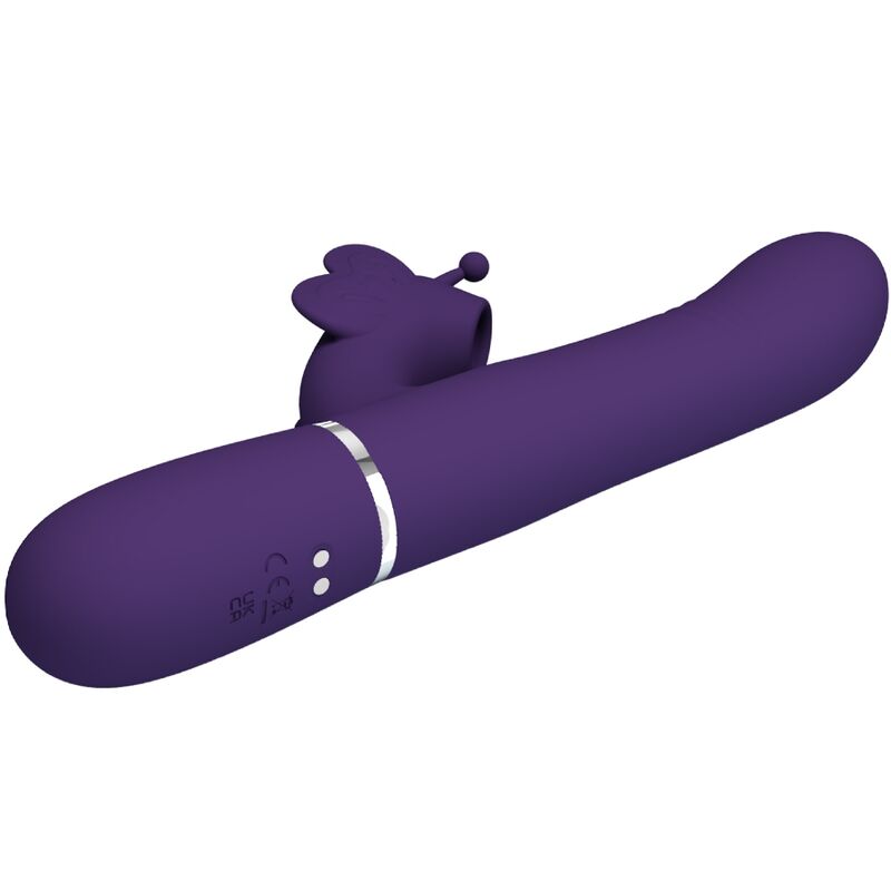 PRETTY LOVE - VIBRATEUR LAPIN MULTIFONCTION 4 EN 1 PAPILLON VIOLET