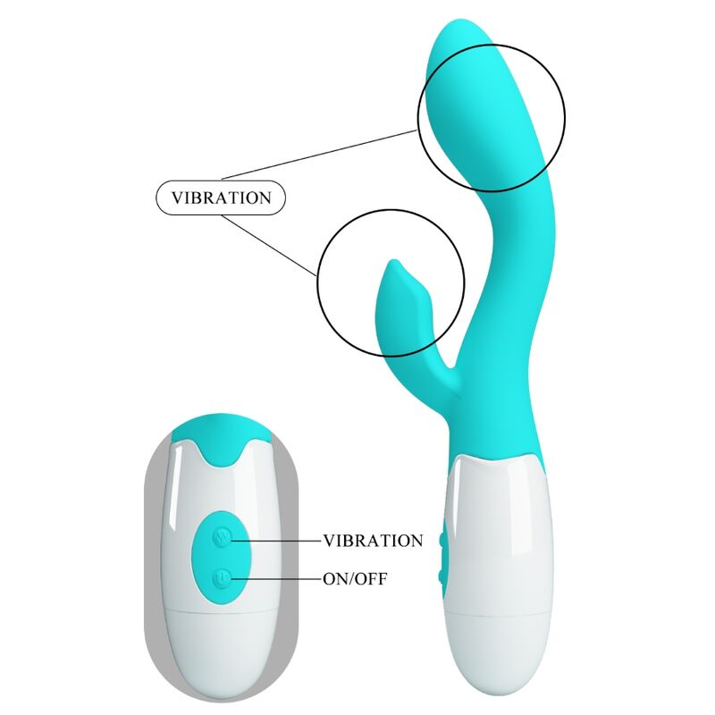 PRETTY LOVE - VIBRATEUR POINT G LUMINEUX VERT AQUA