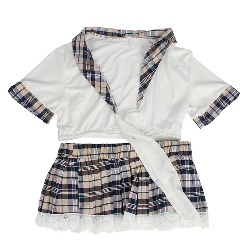 SUBBLIME - SEXY SCHOOLGIRL COSTUME TOP AND SKIRT L/XL - L/XL - 20