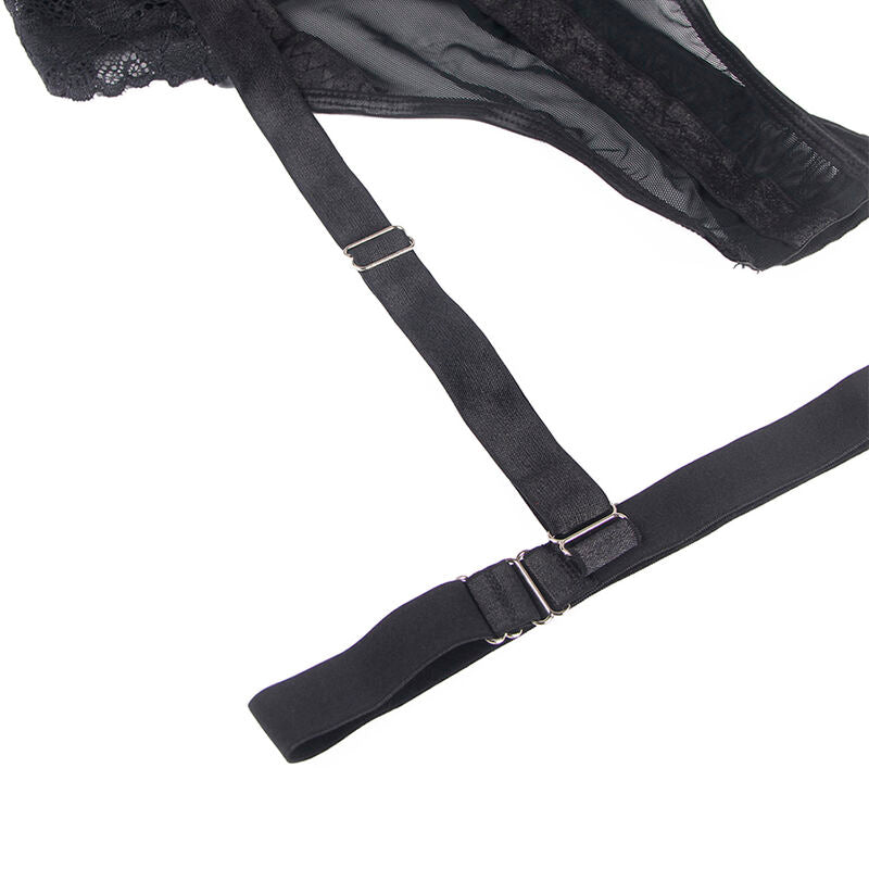 SUBBLIME - TEDDY WITH GARTER STRAP DETAIL CHEST BLACK L/XL - S/M - 17