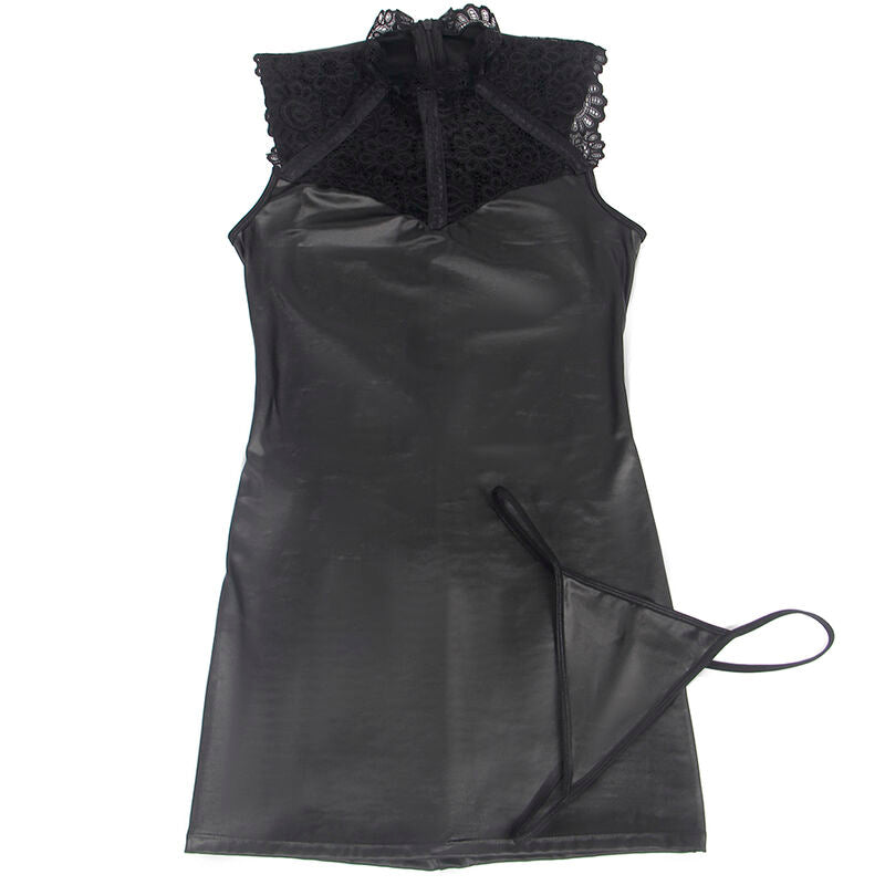 SUBBLIME - SEXY LEATHER DRESS L/XL - 1