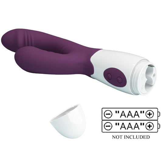 PRETTY LOVE - ANDRE RABBIT VIBRATOR & G-POINT STIMULATOR PURPLE - 1