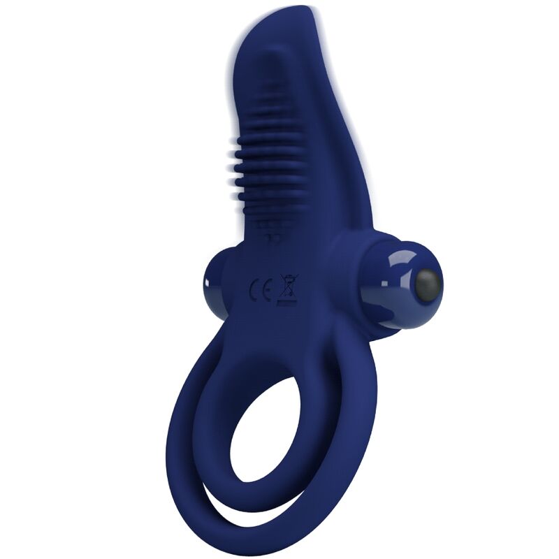PRETTY LOVE - BRONSON DOUBLE BAGUE AVEC VIBRATION BLEU