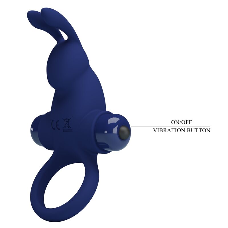 PRETTY LOVE - BAGUE LAPIN JIRO AVEC VIBRATION BLEU