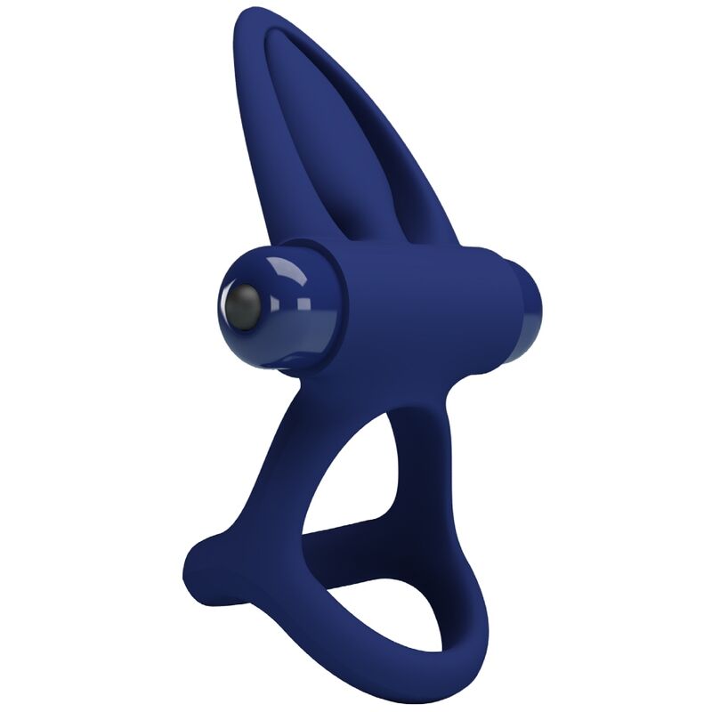 PRETTY LOVE - MAT DOUBLE RING WITH VIBRATION & STIMULATOR BLUE - 7