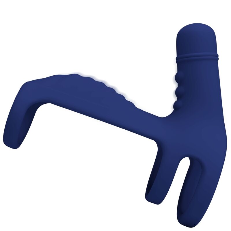 PRETTY LOVE - ELISH VIBRATING RING WITH EXTENSION BLUE - 6