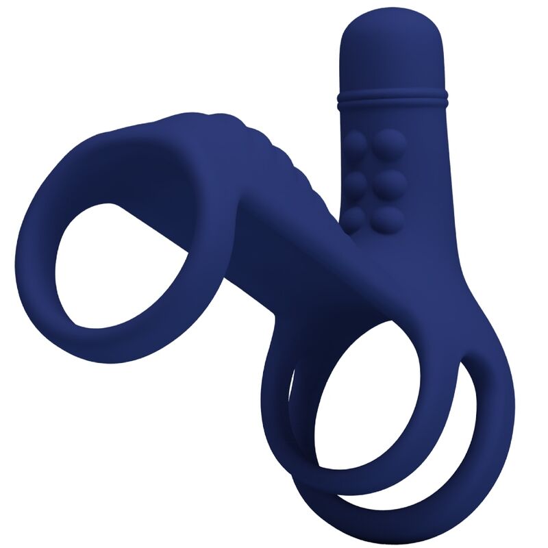 PRETTY LOVE - ELISH VIBRATING RING WITH EXTENSION BLUE - 8