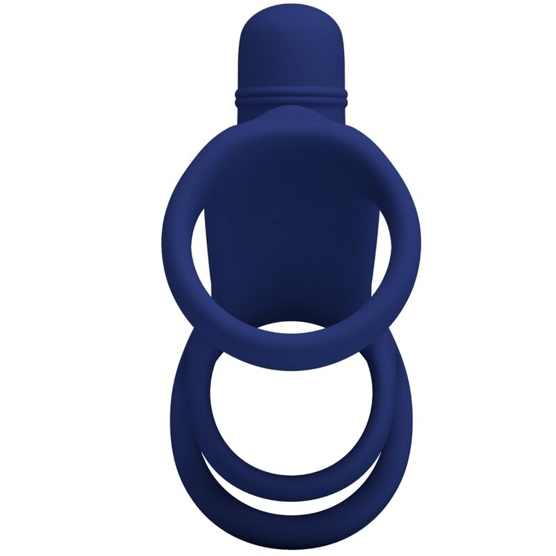 PRETTY LOVE - ELISH VIBRATING RING WITH EXTENSION BLUE - 3