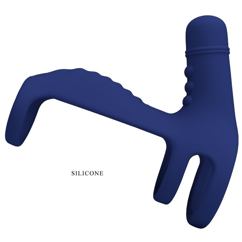 PRETTY LOVE - ELISH VIBRATING RING WITH EXTENSION BLUE - 2