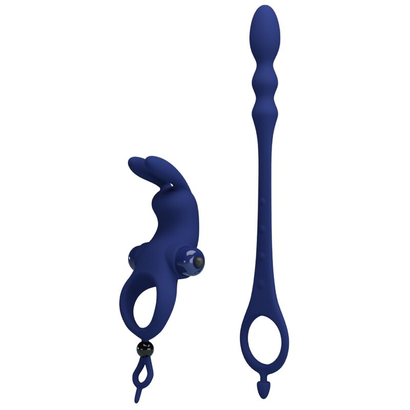 PRETTY LOVE - AYAD RABBIT VIBRATOR RING WITH PLUG BLUE - 5