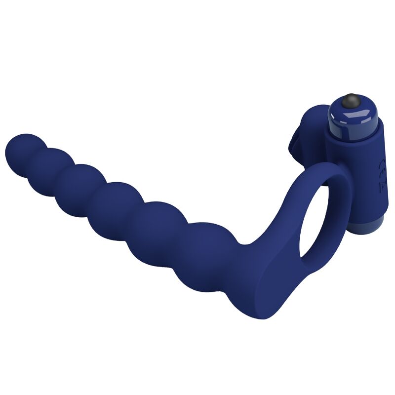 PRETTY LOVE - AJMAL VIBRATING RING WITH PLUG BLUE - 6