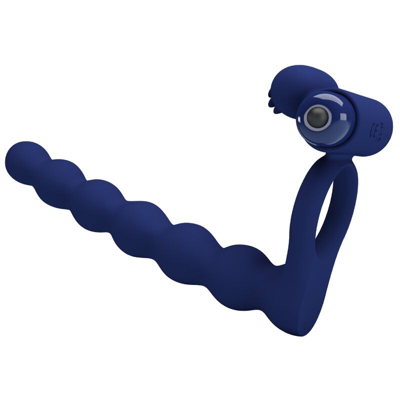 PRETTY LOVE - AJMAL VIBRATING RING WITH PLUG BLUE - 10