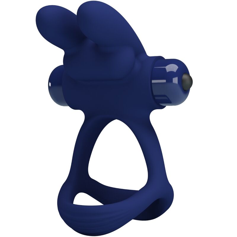 PRETTY LOVE - FRANCISCO DOUBLE VIBRATING RING RABBIT BLUE - 10