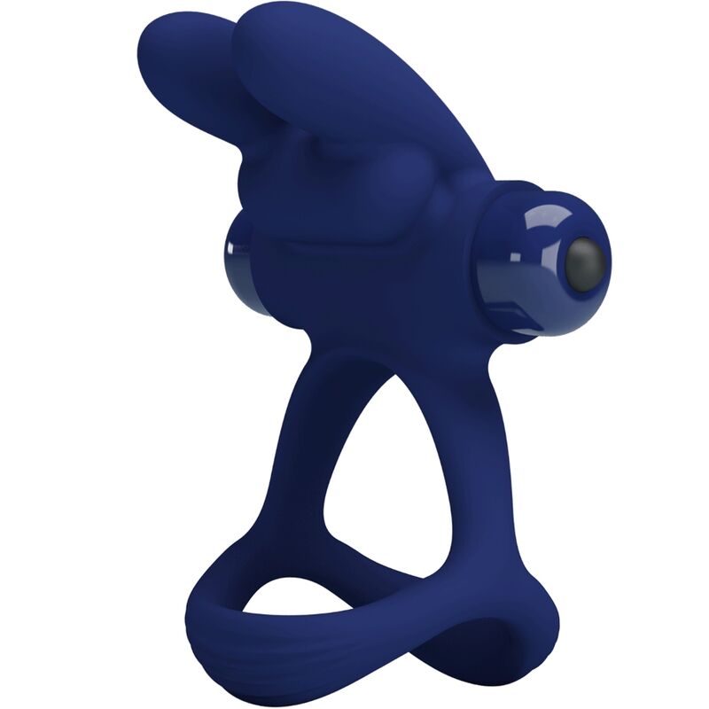 PRETTY LOVE - FRANCISCO DOUBLE VIBRATING RING RABBIT BLUE - 7