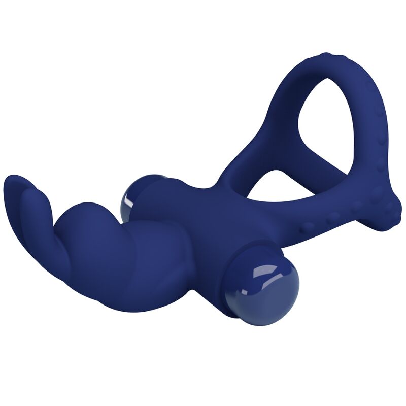 PRETTY LOVE - LUCHITO DOUBLE BAGUE VIBRANTE LAPIN BLEU