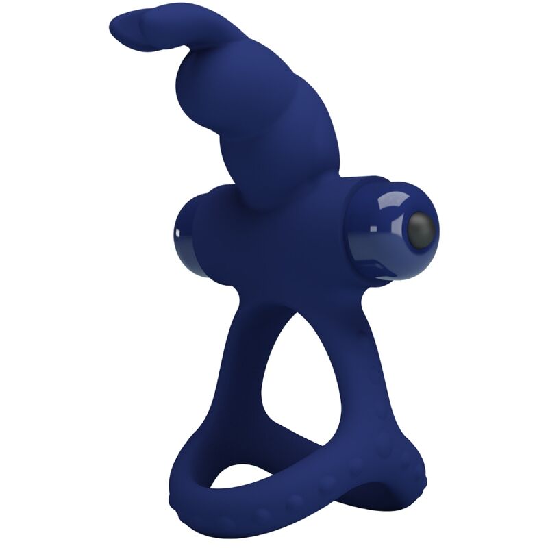 PRETTY LOVE - LUCHITO DOUBLE BAGUE VIBRANTE LAPIN BLEU