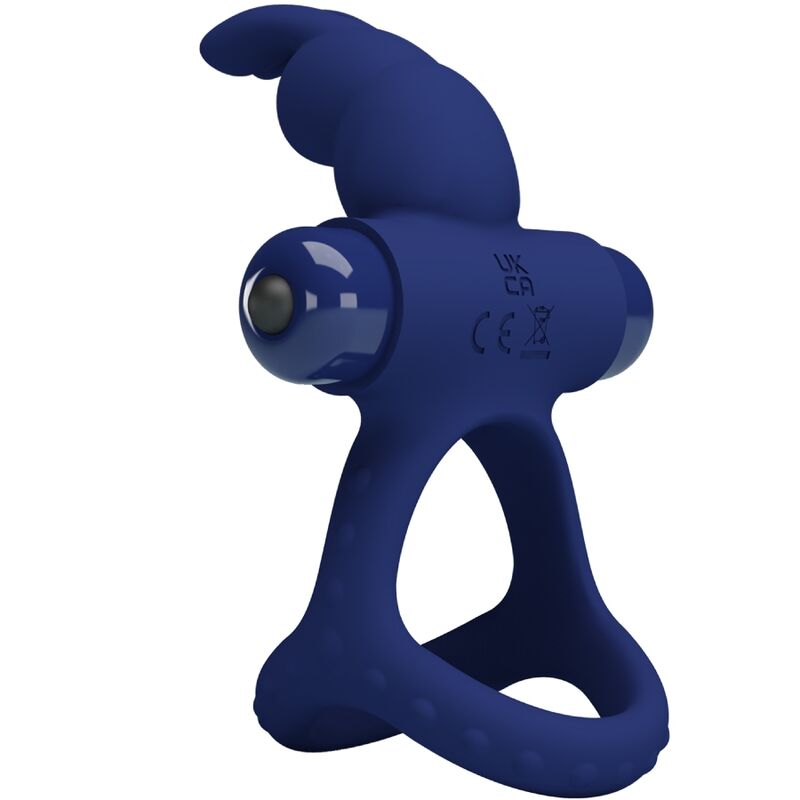 PRETTY LOVE - LUCHITO DOUBLE BAGUE VIBRANTE LAPIN BLEU