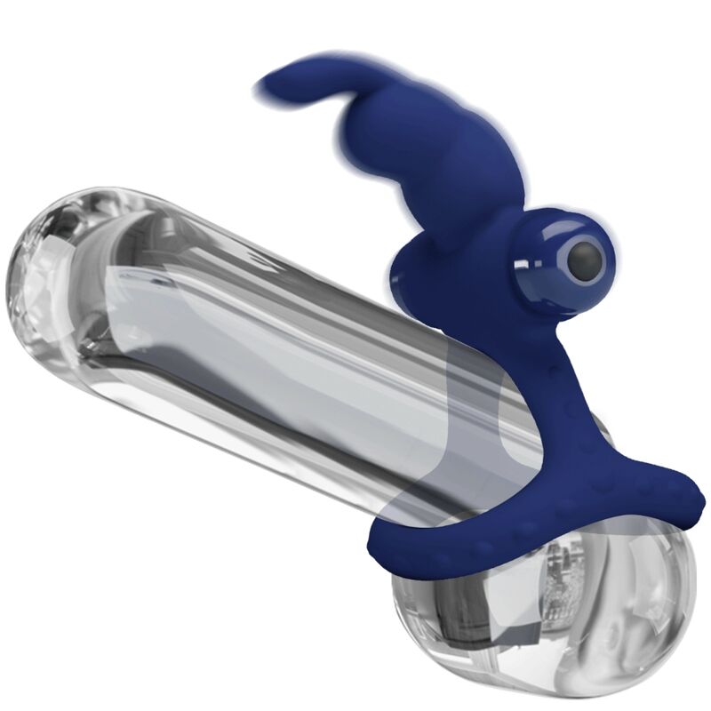 PRETTY LOVE - LUCHITO DOUBLE BAGUE VIBRANTE LAPIN BLEU