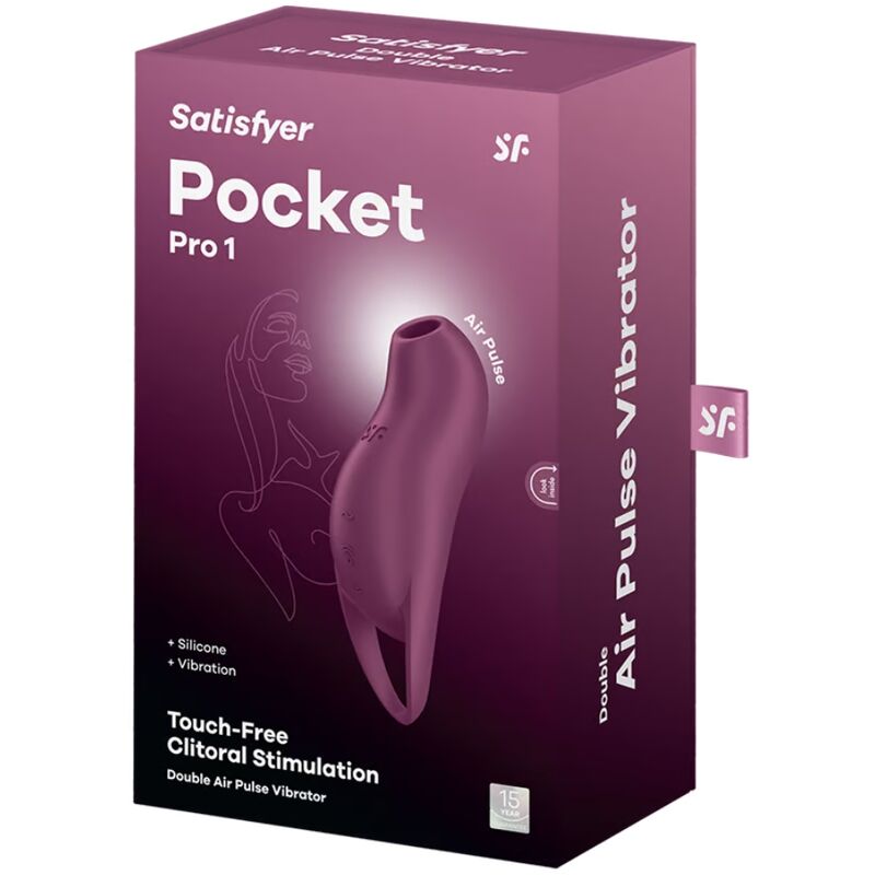 SATISFYER - POCKET PRO 1 CLITORIS STIMULATOR GARNET - 3