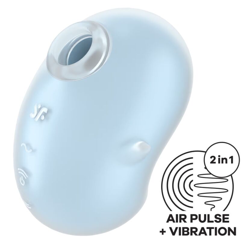 SATISFYER - CUTIE GHOST LAY-ON VIBRATOR LIGHT BLUE - 5