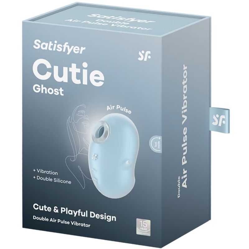 SATISFYER - CUTIE GHOST LAY-ON VIBRATOR LIGHT BLUE - 2