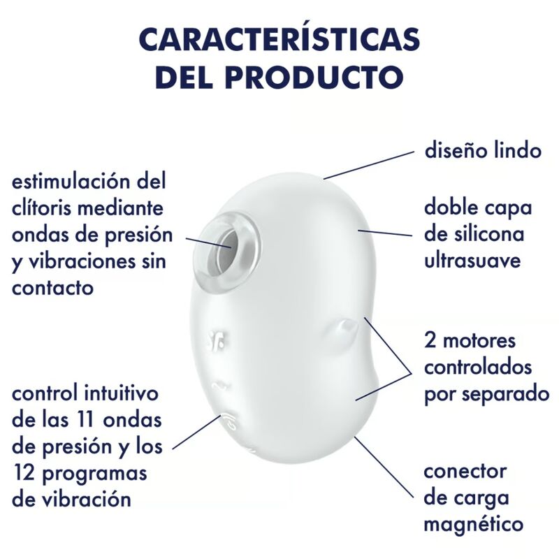 SATISFYER - CUTIE GHOST VIBRATOR LAY-ON WHITE