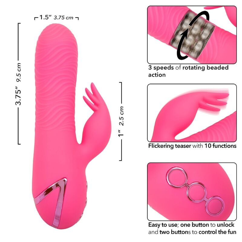 CALEXOTICS - SACRAMENTO SWEETIE VIBRATOR RABBIT PINK BY CALIFORNIA DREAMING - 7