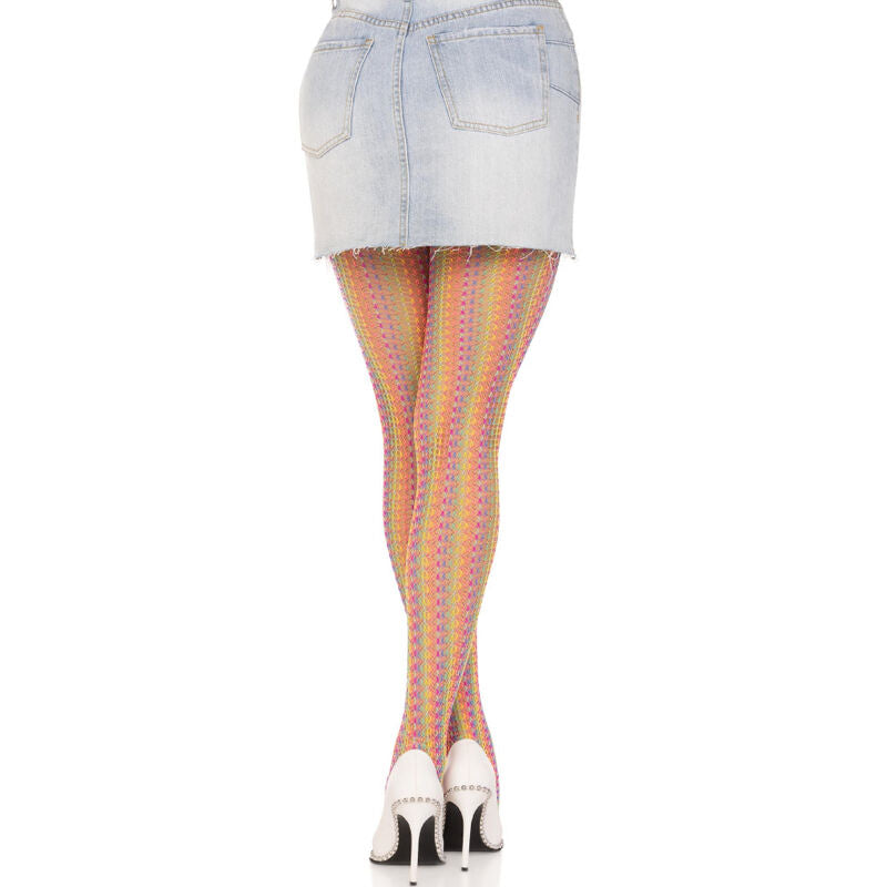 LEG AVENUE - MULTICOLOR CROCHET STOCKINGS - 3
